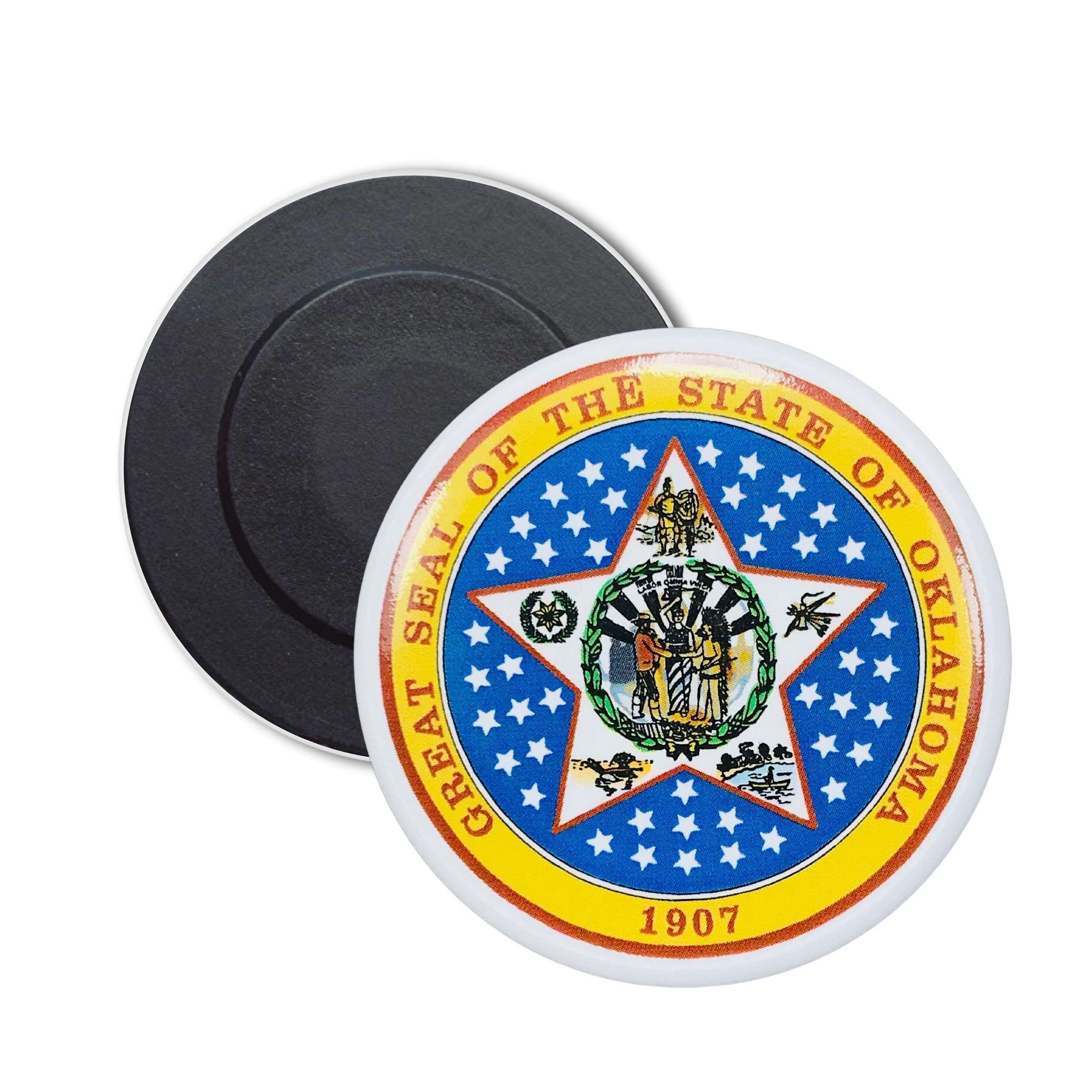 Runder Magnet - Oklahoma State Shield - USA