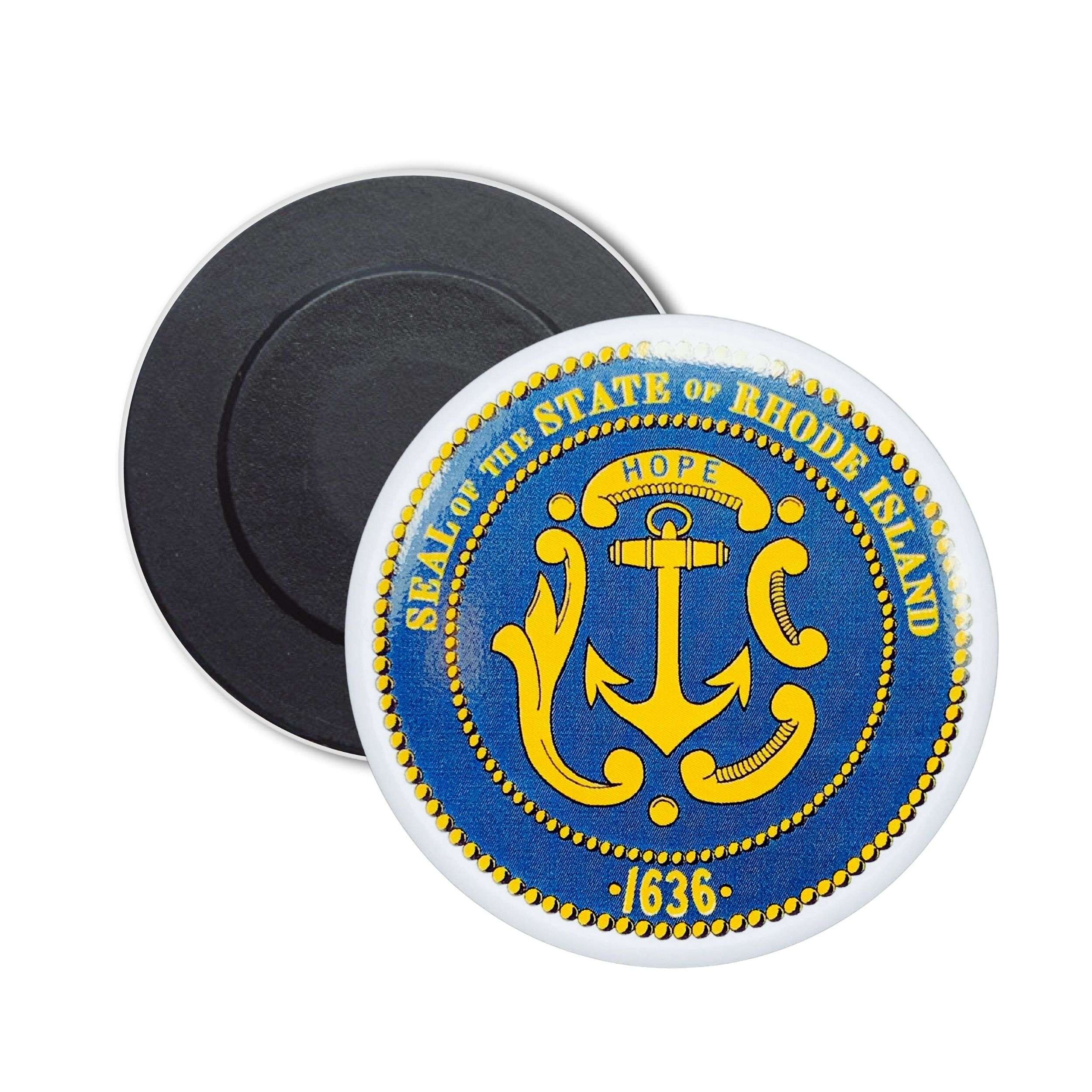 Runder Magnet - Rhode Island State Shield - USA