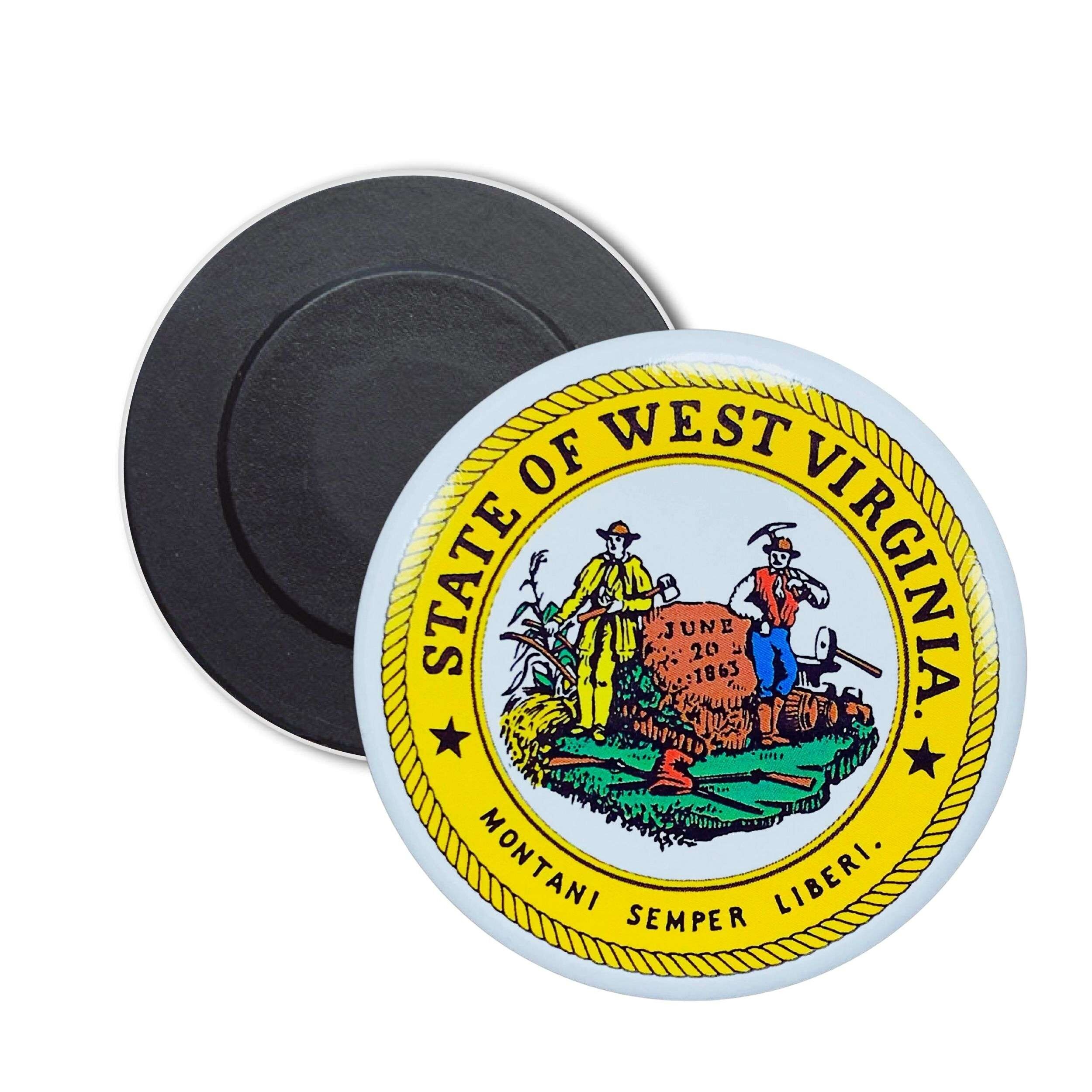 Runder Magnet - West Virginia State Shield - USA