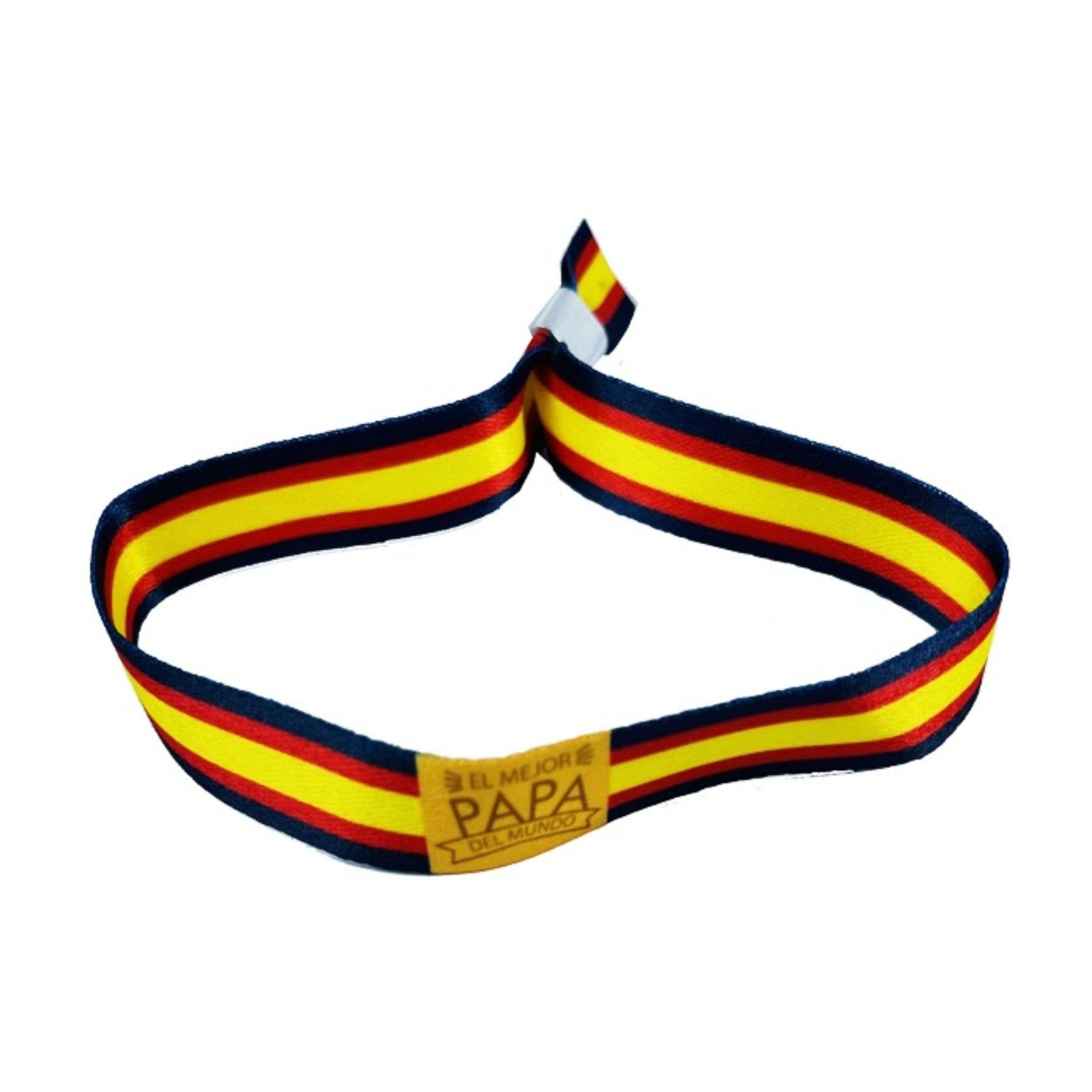 Armband - Der beste Papa der Welt - Blaue spanische Flagge - P206