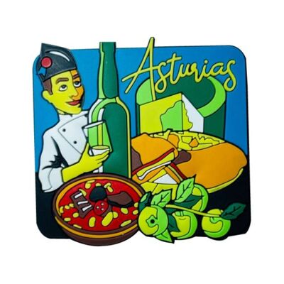 PVC Magnet - Fabada Cheese Sidra Cachopo Asturias – M090