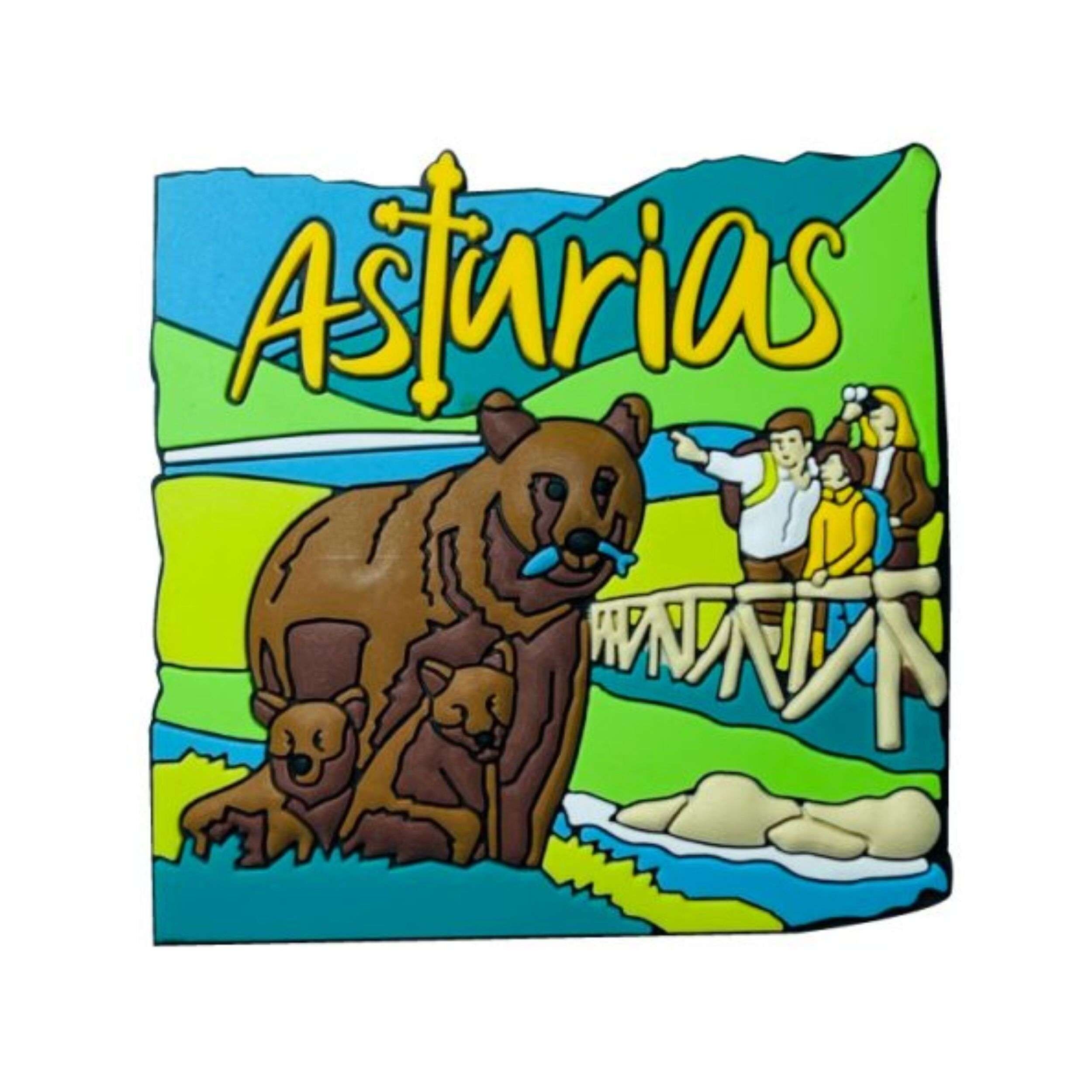 PVC-Magnet - Bärenfamilie Berg Asturien – M088