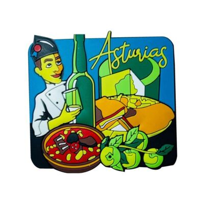 PVC Magnet - Fabada Cheese Sidra Cachopo Asturias – M080