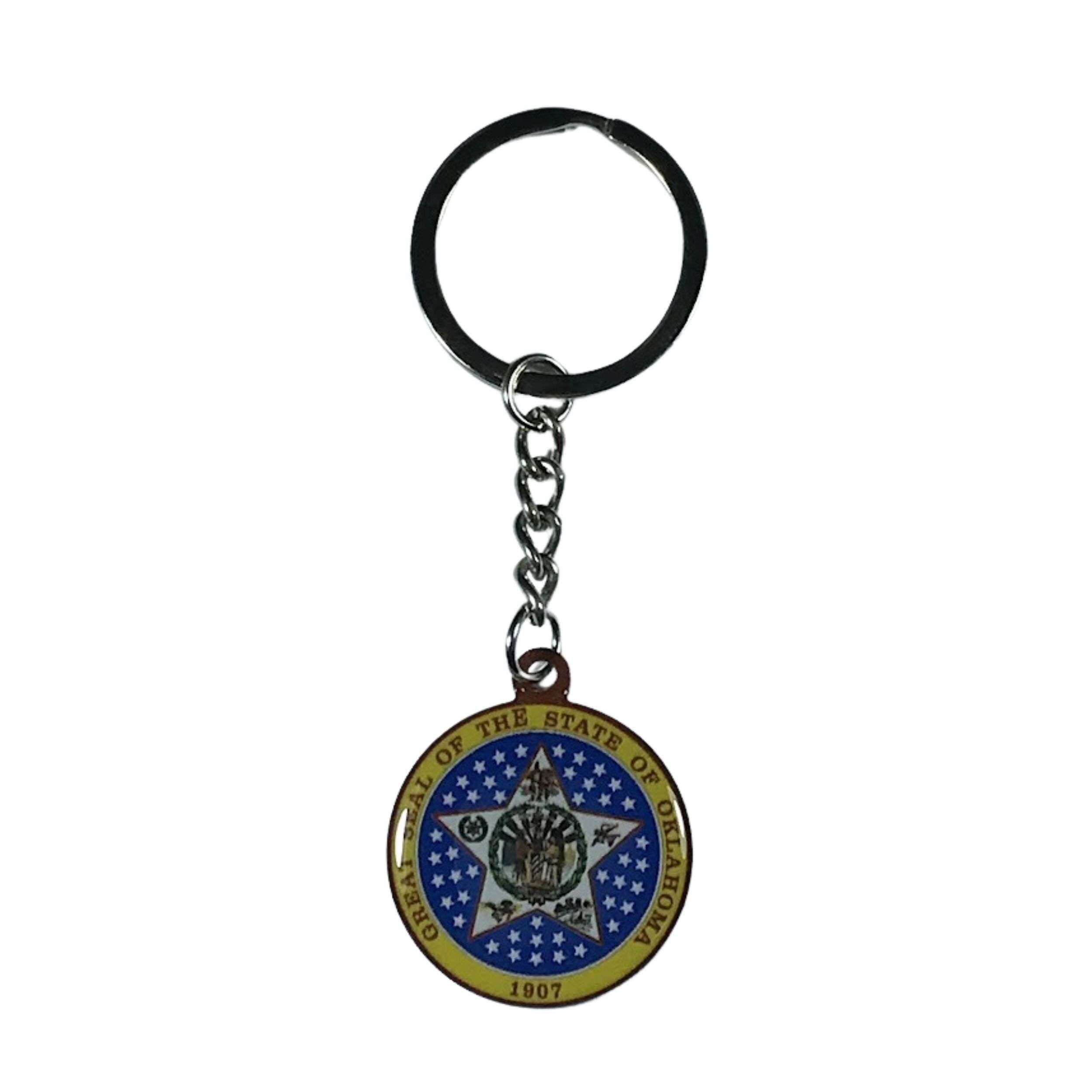 Llavero Metal - Escudo Estado  Oklahoma - USA