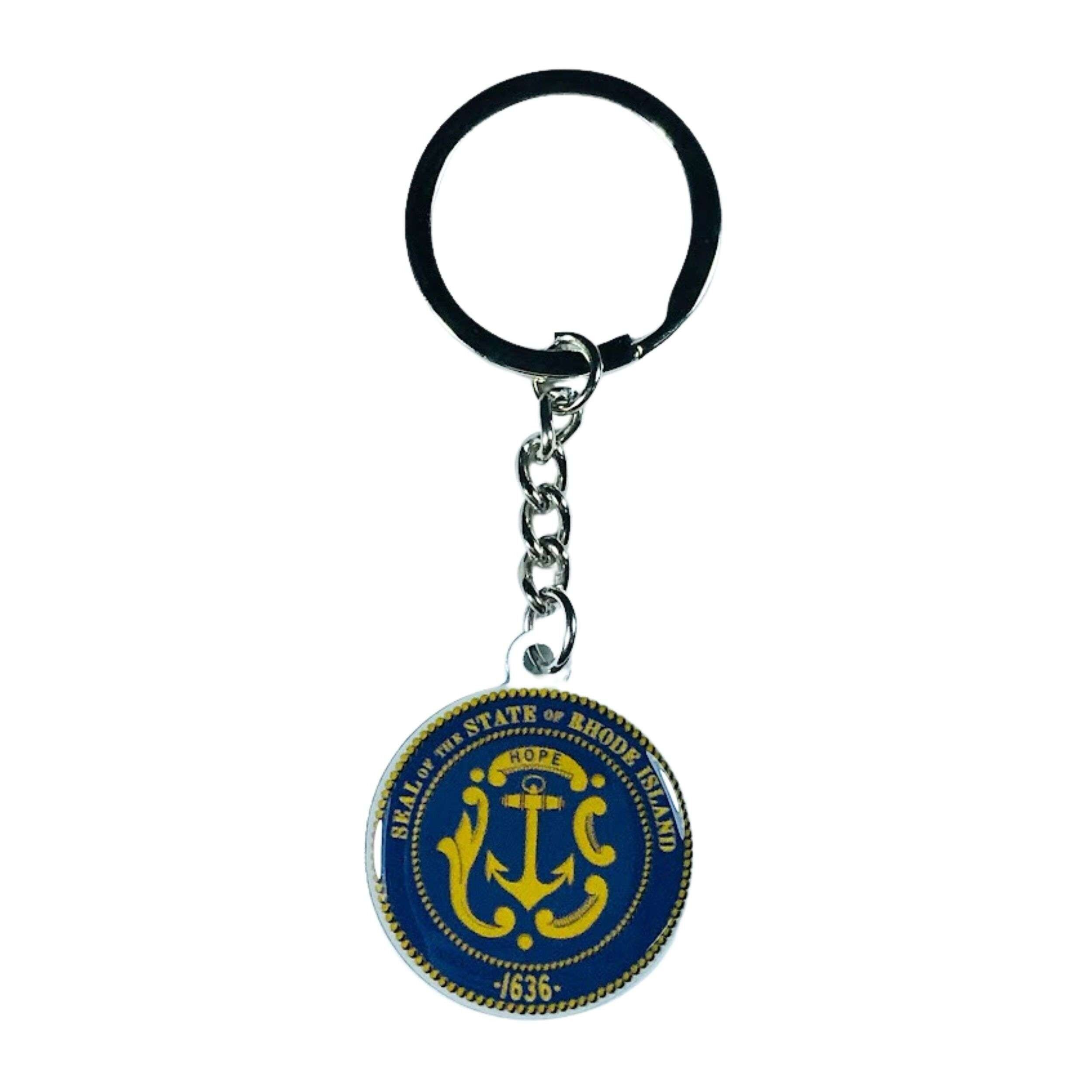 Llavero Metal - Escudo Estado  Rhode Island - USA