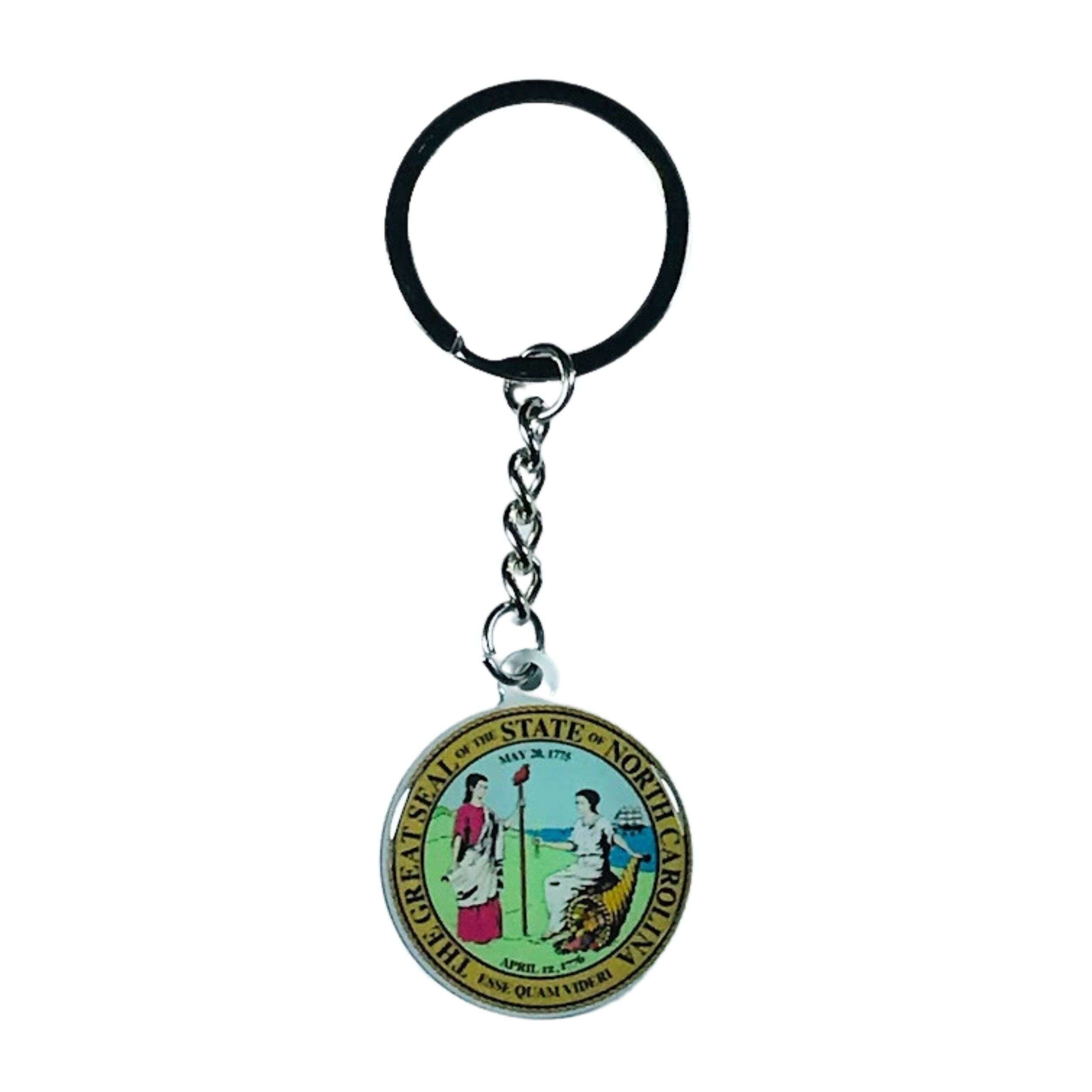 Llavero Metal - Escudo Estado  North Carolina - USA