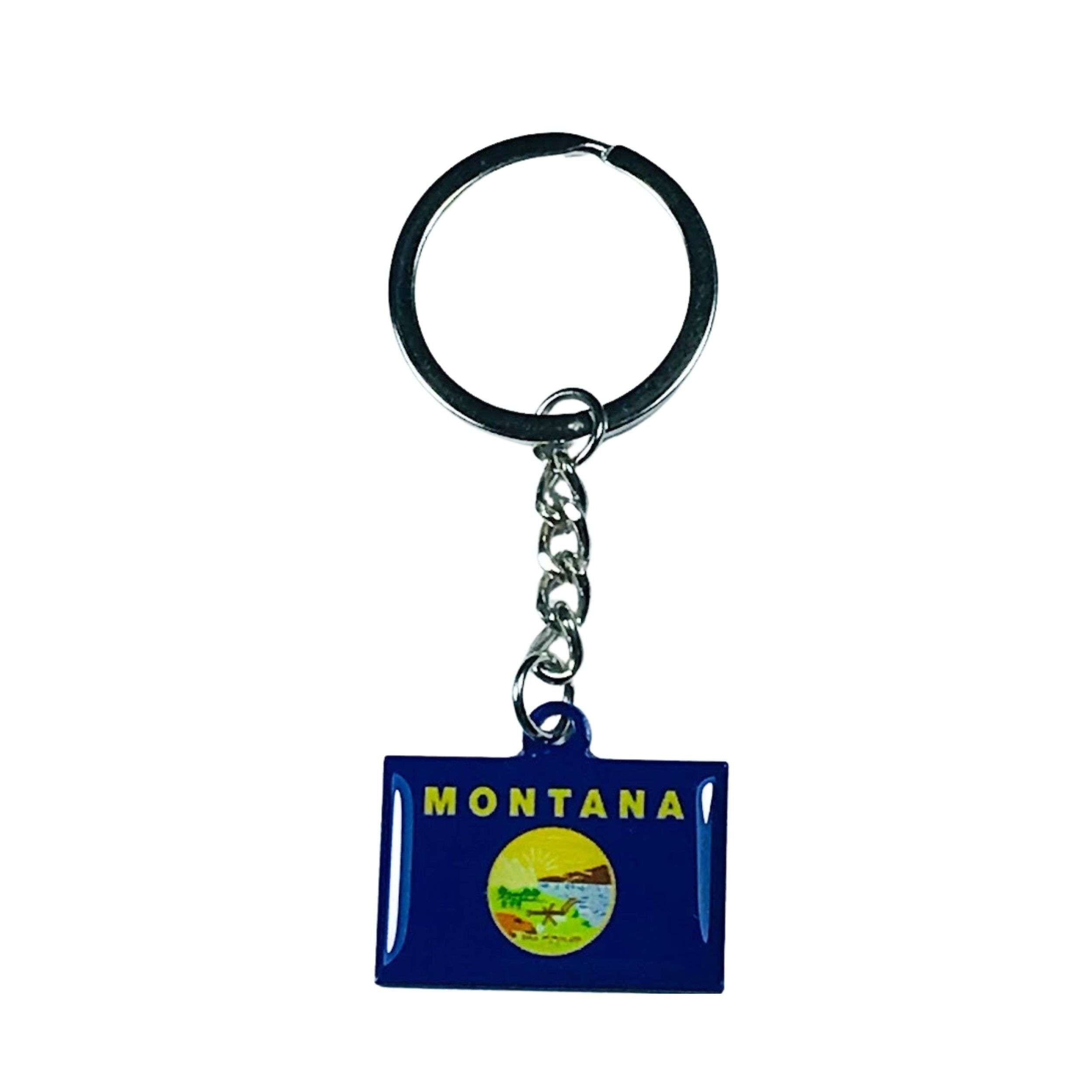 Llavero Metal - Bandera Estado Montana - USA