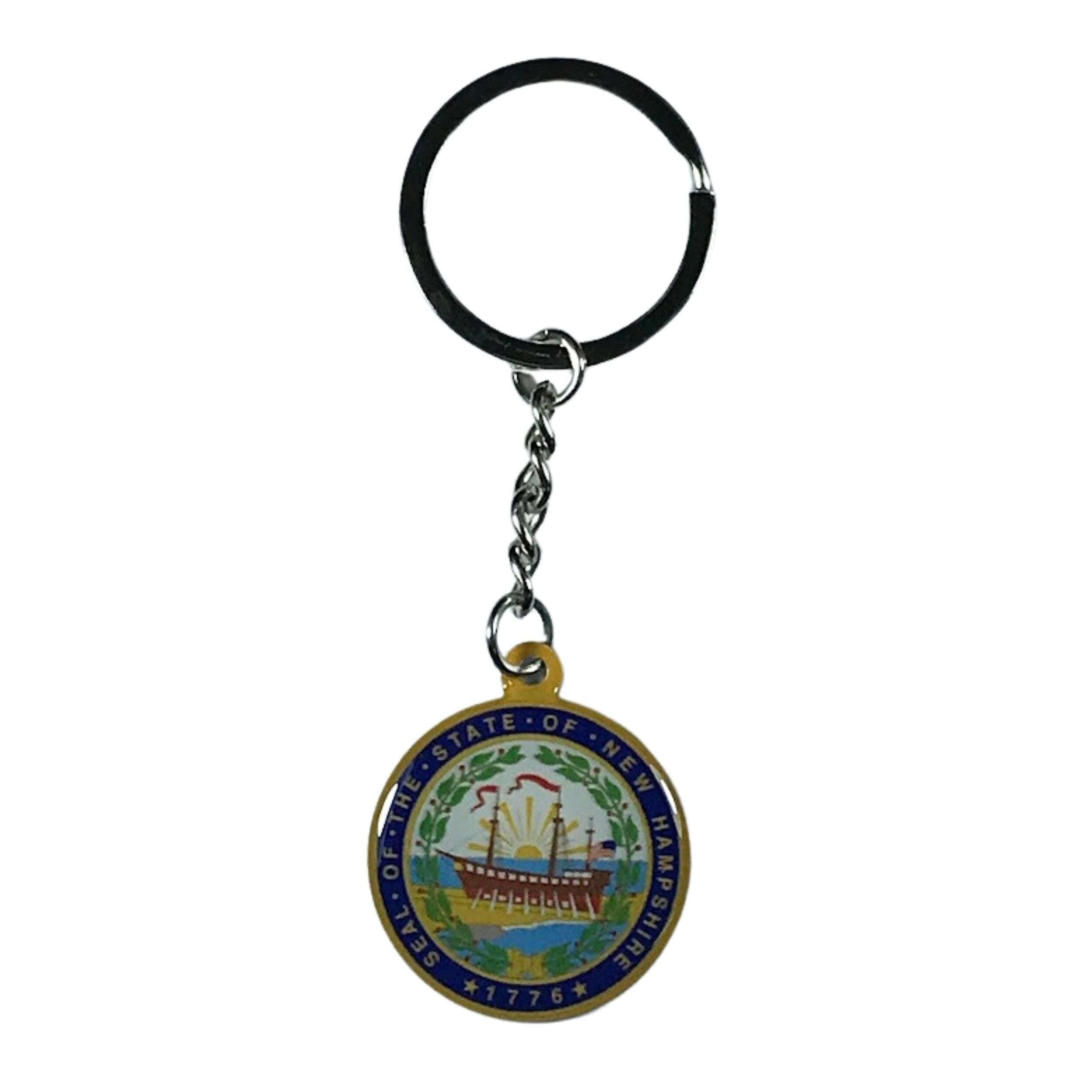 Llavero Metal - Escudo Estado  New Hampshire - USA