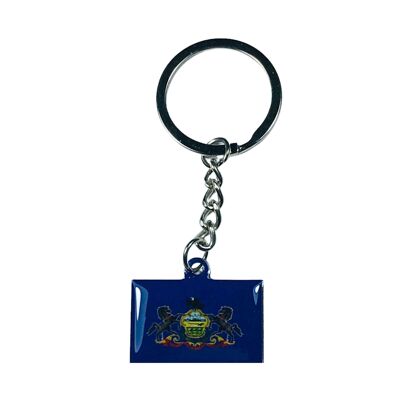 Metal Keychain - Pennsylvania State Flag - USA