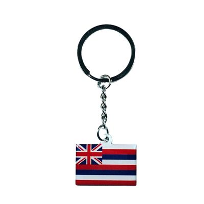 Portachiavi in metallo - Bandiera dello Stato delle Hawaii - USA