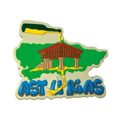 PVC-Magnet – Karte von Hórreo Sidra Asturias – M033