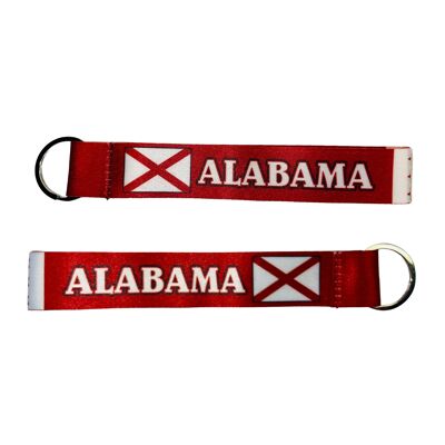 Stoff Schlüsselanhänger - Alabama Staatsflagge - USA K063