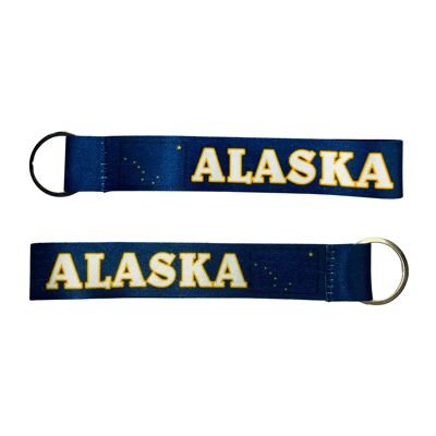 Stoff Schlüsselanhänger - Alaska State Flag - USA - K060