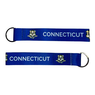 Stoff-Schlüsselanhänger - Connecticut State Flag - USA - K066