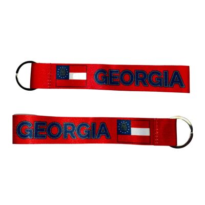 Stoff-Schlüsselanhänger - Georgia State Flag - USA - K069