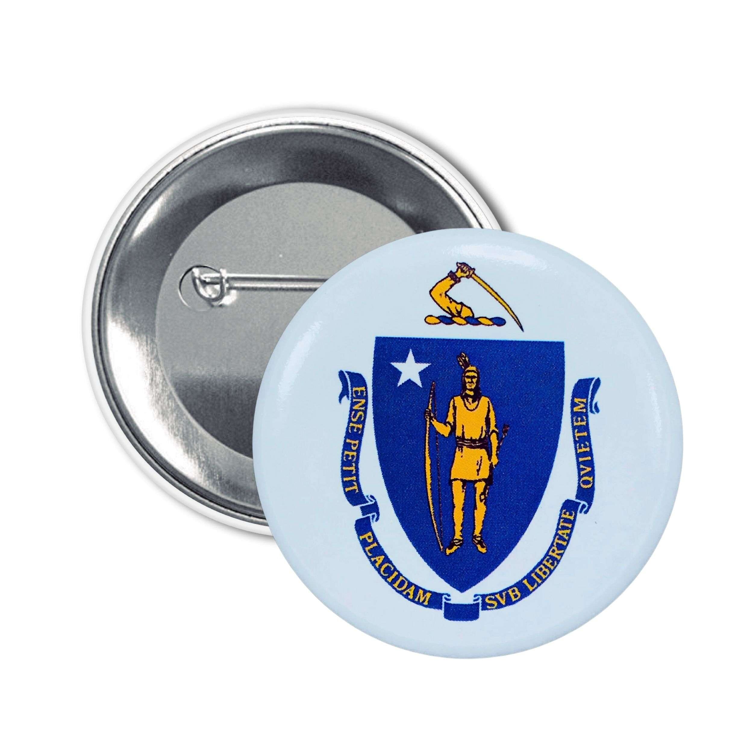 Chapa Redonda - Bandera Estado Massachusetts - USA