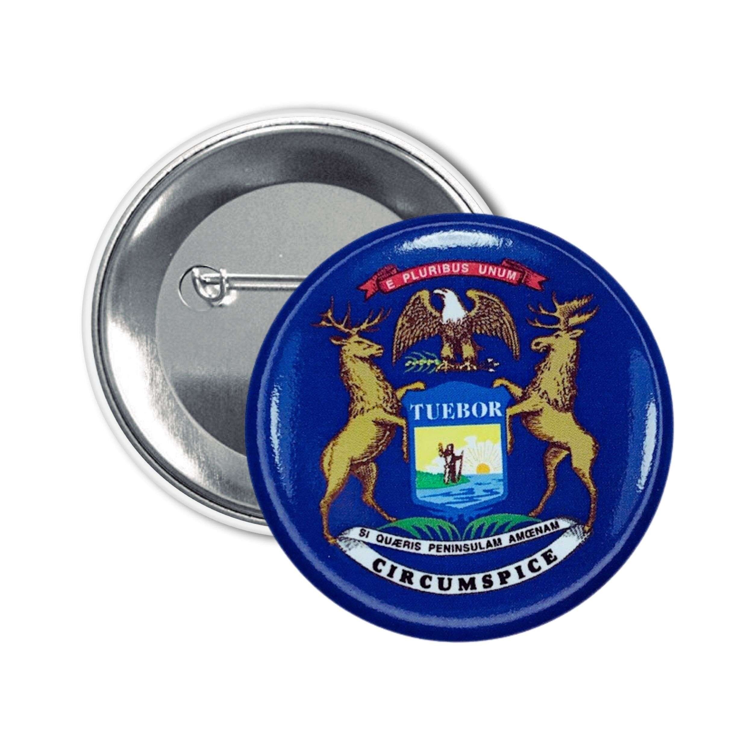 Chapa Redonda - Bandera Estado Michigan - USA