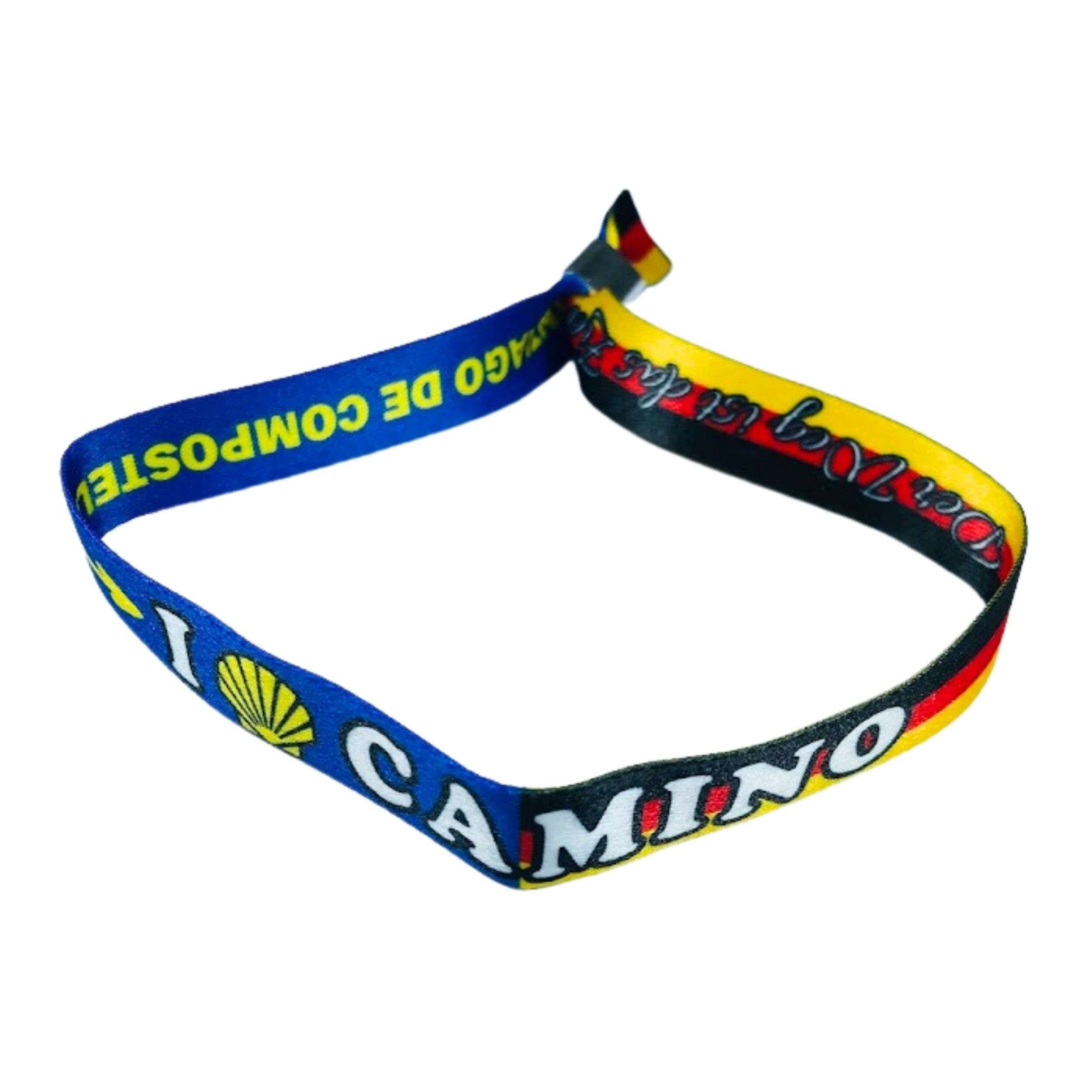 Armband - I Love Camino Santiago - Deutsche Flagge - P2796