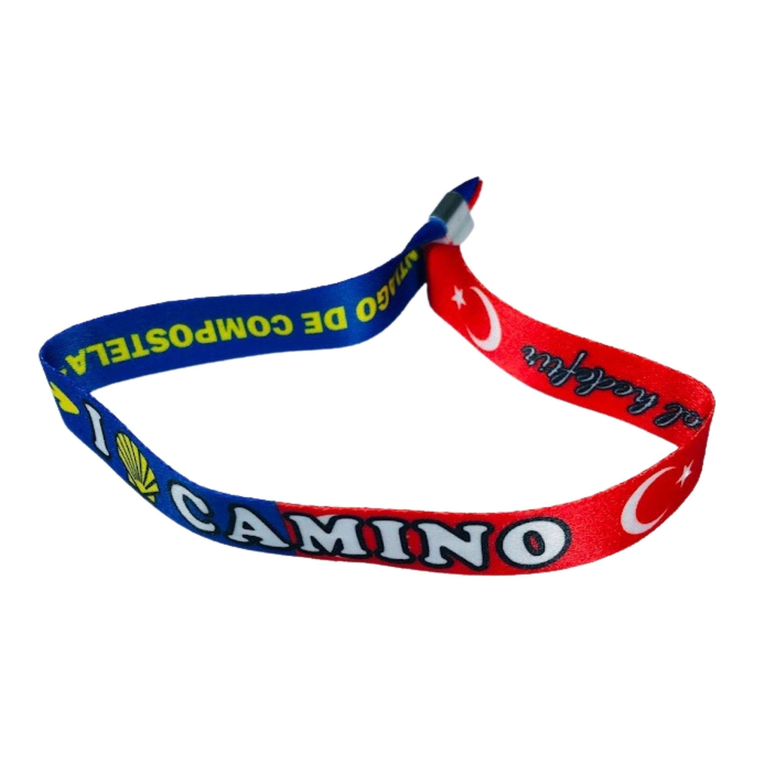 Armband – I Love Camino Santiago – Türkische Flagge – P2844