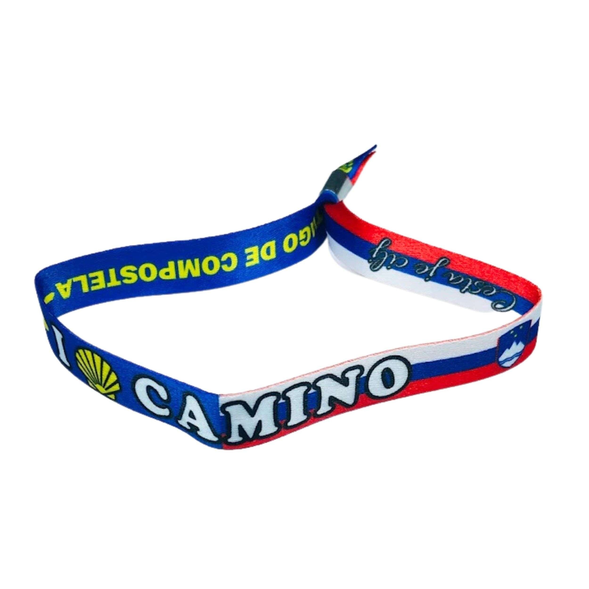 Armband – I Love Camino Santiago – Slowenische Flagge – P2820