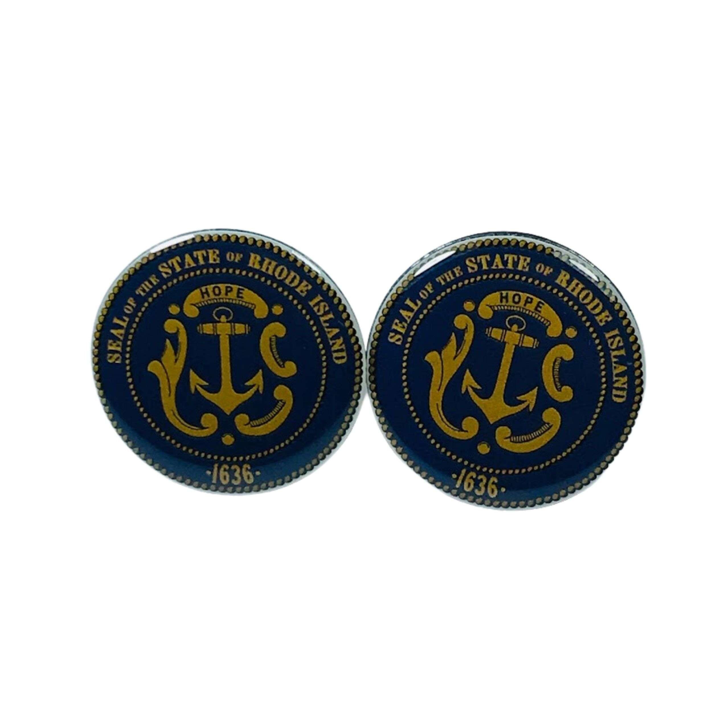 Manschettenknöpfe - Wappen des Staates Rhode Island - USA