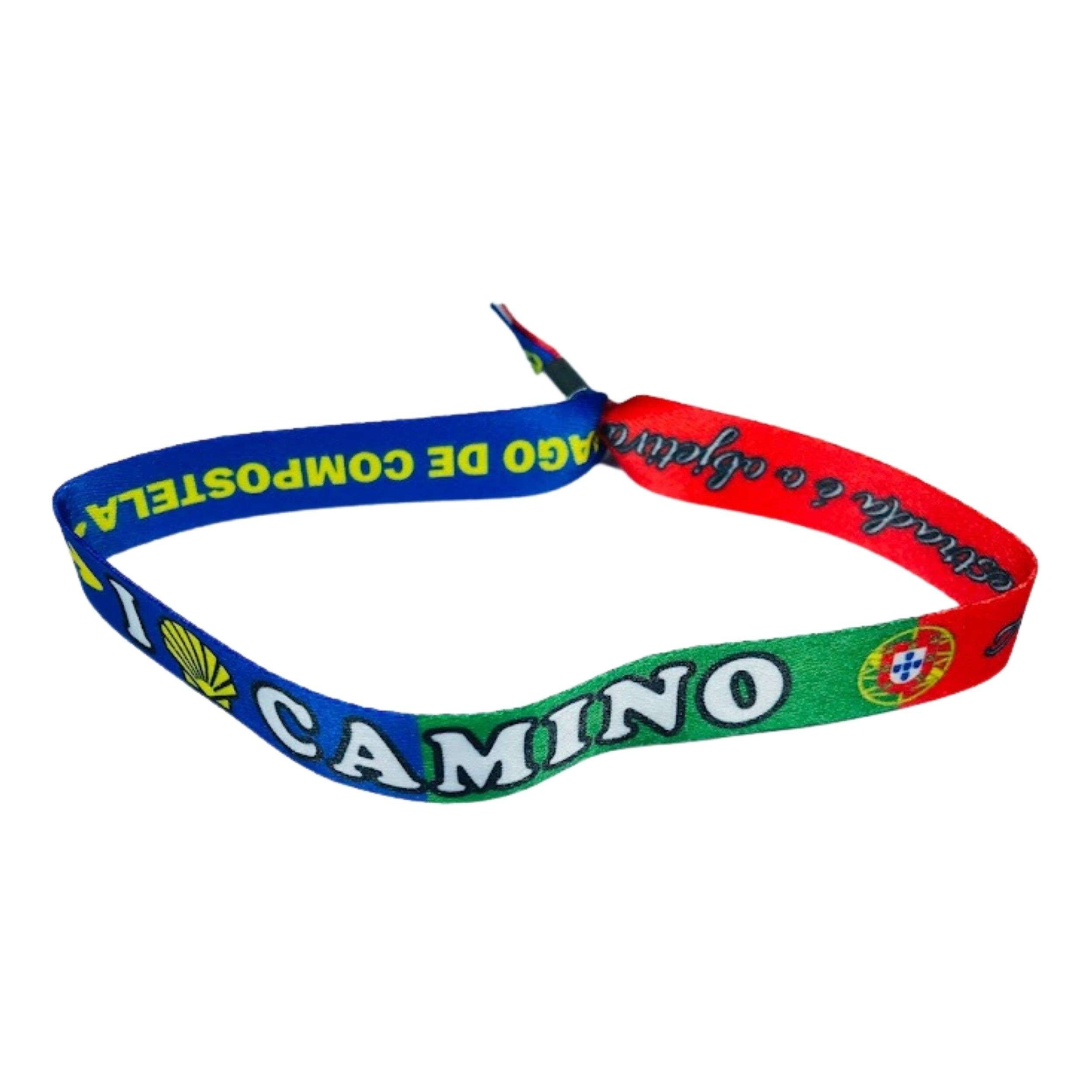 Pulsera - I Love Camino Santiago - Bandera Portugal - P2814