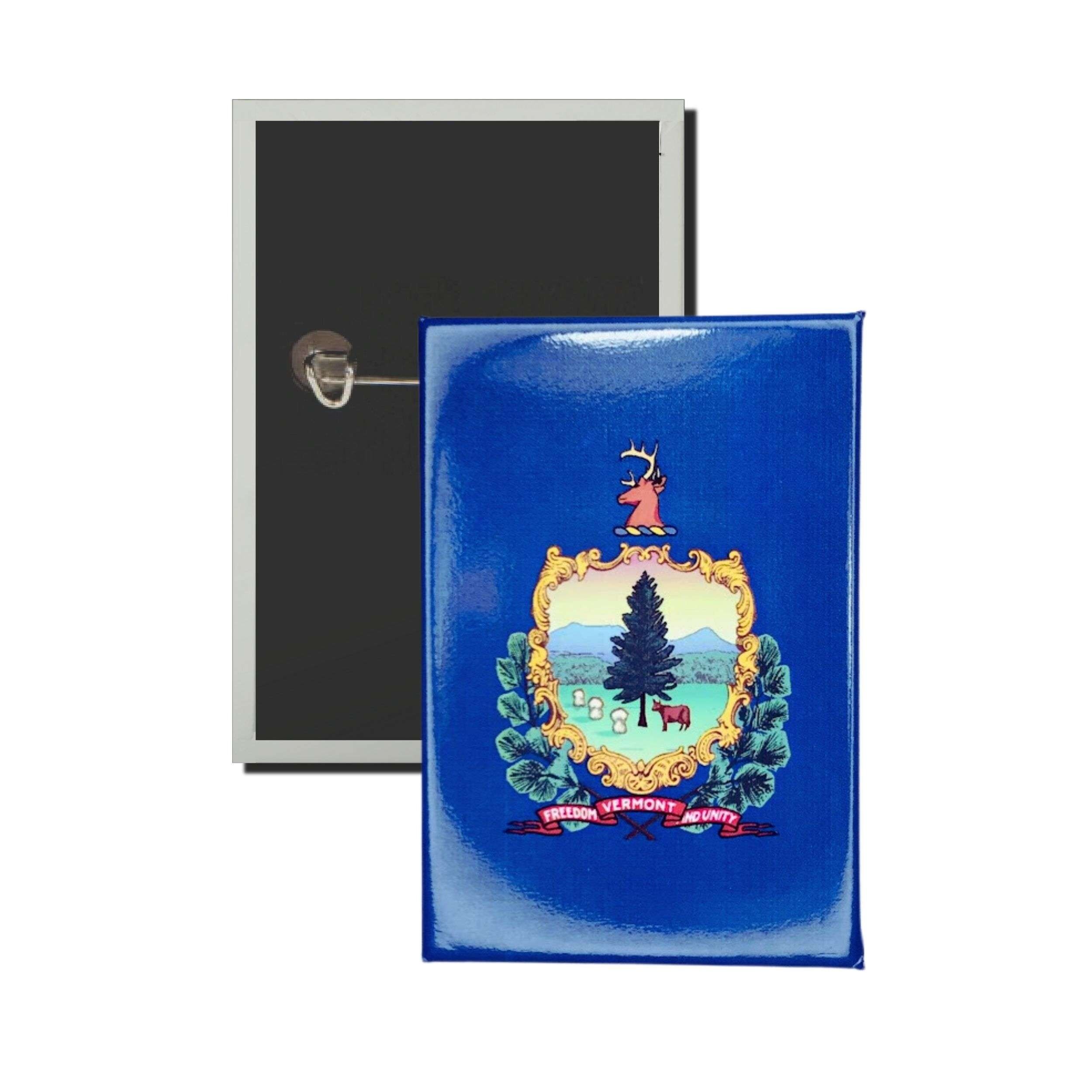 Vertikale Platte - Vermont Staatsflagge - USA