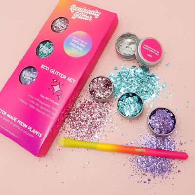 Set di glitter ecologici Unicorn Dreams