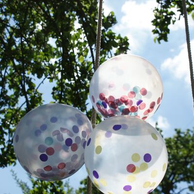 "Colorful" confetti balloon 5 per pack