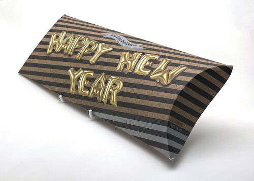 Luftballonbox Einzelballons „HAPPY NEW YEAR“ gold