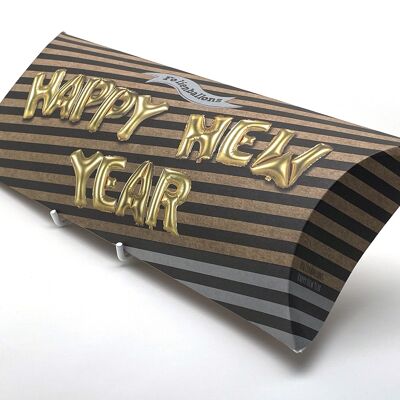 Luftballonbox Einzelballons „HAPPY NEW YEAR“ gold