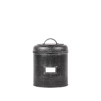 Homestoreking Contenitore in latta Contenitore in latta - Nero - Metallo - S - 10x10x15 cm