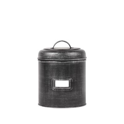 Homestoreking Contenitore in latta Contenitore in latta - Nero - Metallo - M - 14x14x20 cm