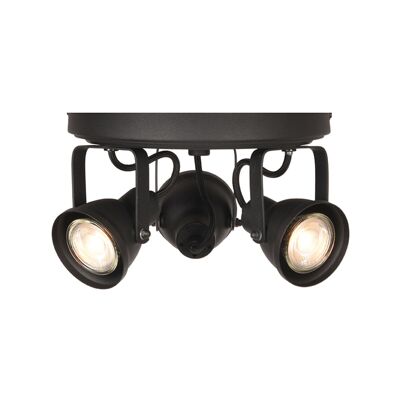 Homestoreking Spot Max LED - Nero - Metallo - 3 Luci