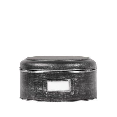 Homestoreking Contenitore in latta Contenitore in latta - Nero - Metallo - XL - 25x25x13 cm