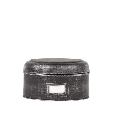 Homestoreking Contenitore in latta Contenitore in latta - Nero - Metallo - L - 22x22x12 cm