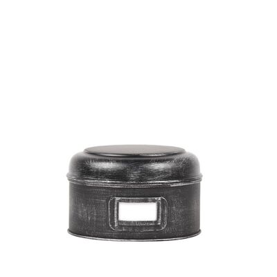 Homestoreking Contenitore in latta Contenitore in latta - Nero - Metallo - M - 18x18x10 cm