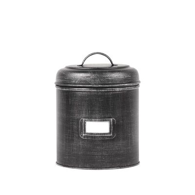 Homestoreking Contenitore in latta Contenitore in latta - Nero - Metallo - L - 18x18x24 cm
