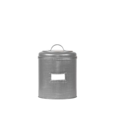 Homestoreking Contenitore in latta Contenitore in latta - Grigio antico - Metallo - S - 10x10x15 cm