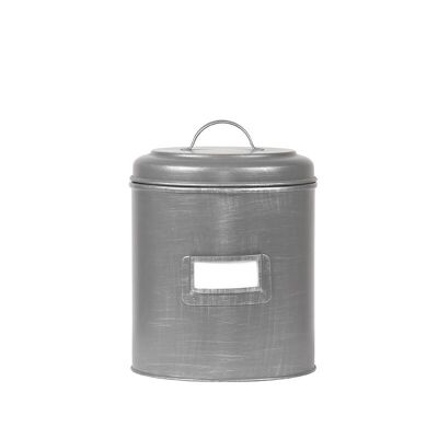 Homestoreking Contenitore in latta Contenitore in latta - Grigio antico - Metallo - L - 18x18x24 cm