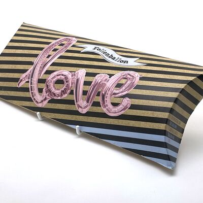 Luftballonbox Schriftzug „Love“ Pink