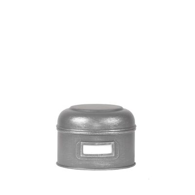 Homestoreking Contenitore di stoccaggio Contenitore di stoccaggio - Grigio antico - Metallo - S - 13x13x10 cm