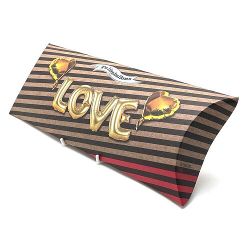 Luftballonbox Schriftzug „Love“ Gold