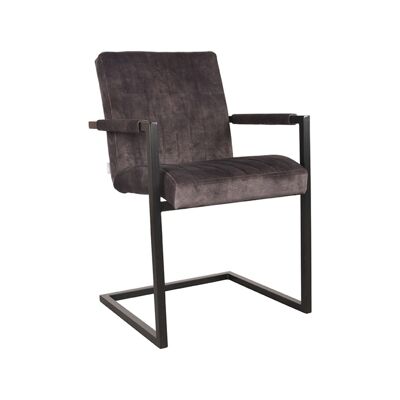 Chaise de salle à manger Milo de Homestoreking - Anthracite - Velours