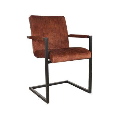 Chaise de salle à manger Milo de Homestoreking - Rouille - Velours