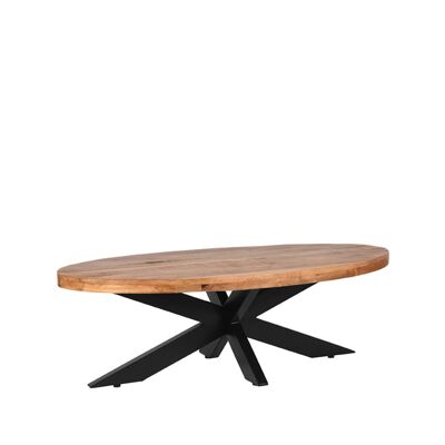 Homestoreking Tavolino Zip - Grezzo - Legno di mango