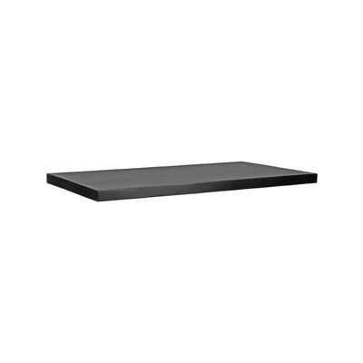Homestoreking Tavolo da pranzo Piano del tavolo Bordo dritto - Nero - Legno di mango - 120 cm Dritto