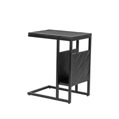 Homestoreking Tavolino laterale Shift - Nero - Legno di mango