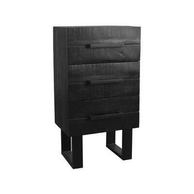 Homestoreking Chest of drawers Santos - Black - Mango wood