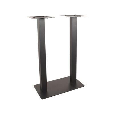 Homestoreking Tavolo da Bar Gamba da Tavolo Doppia - Nero - Metallo - Doppia - 108 cm